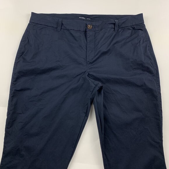 TALL Old Navy Classic Navy Stretch Canvas Bootcut Chino Pants 16T - Picture 2 of 7